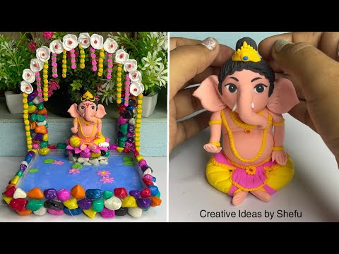 DIY how to make Ganpati idol with clay || DIY Ganpati decoration ideas