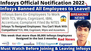 INFOSYS BANS Ex-Employees to Join Other Companies Here is Actual Information Controversial Agreement
