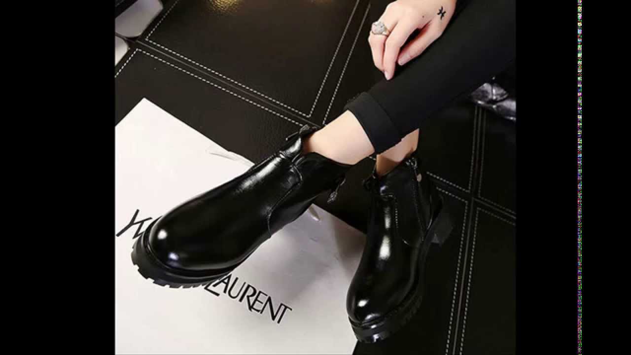 Korean Style Ankle Boots Platform Shoes British Flats