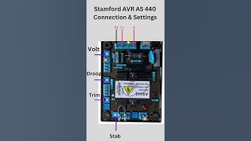 Stamford AS 440 AVR Connection and Setting #shorts #stamford #education #generator #electrical