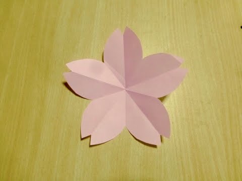 Video Cách làm hoa anh đào. Origami. Nghệ thuật gấp giấy. - youtube
