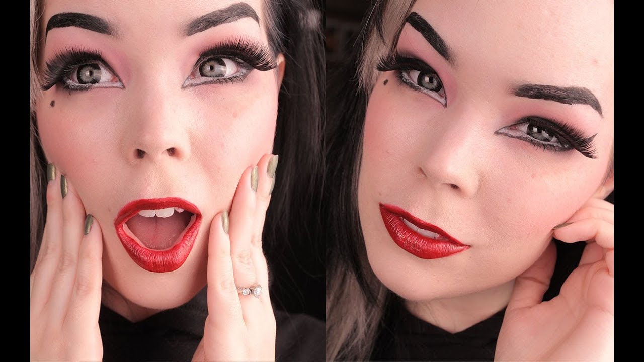 Elvira Gothic Halloween Makeup Tutorial Easy YouTube