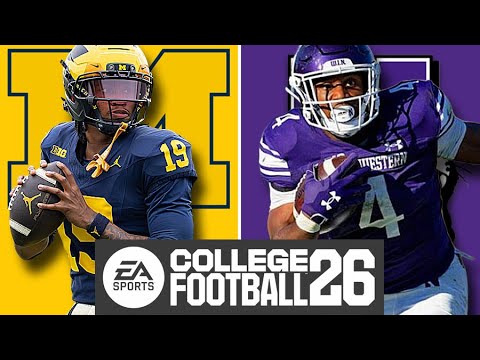 Michigan at Northwestern - Week 12 Simulation (EA College Football 26)