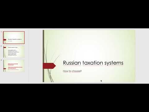 Russian taxation systems