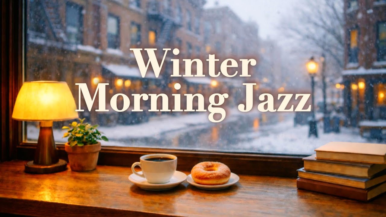 Winter Morning JAZZ｜Уютное кафе у окна снежным утром – 4 часа