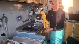 Türbanlı Taytlı Kadın Ev Temizliği Hijab -