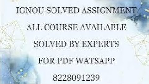 bpcc 109 solved assignment 2023-24 / IGNOU bpcc 109 solved Assignment 2023-24 / pdf wtsp 8228091239