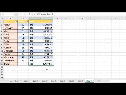 Dicas de Excel - aula 39 - Tabela dinâmica com vários cálculos no Excel