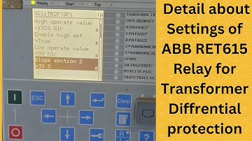 How to view and understand settings of RET615 ABB relay for transformer protection.
