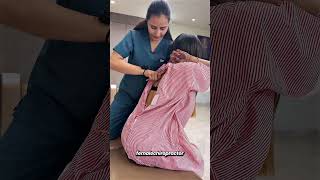 Thoracic pain treatment by lady chiropractor #painflameclinic
