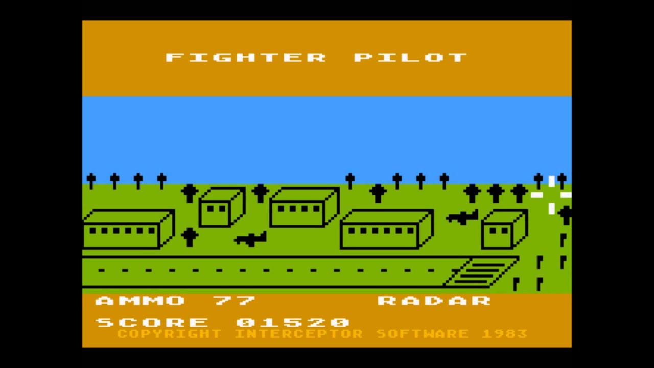 Fighter Pilot (Interceptor Software) for the Atari 8-bit family - YouTube