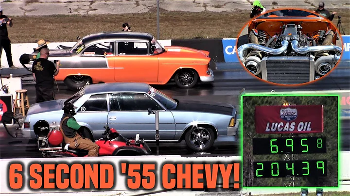 '55 Chevy With A Hemi & Twin 94mm Precision Turbos 6 Second Pass at Sick Week 2022!