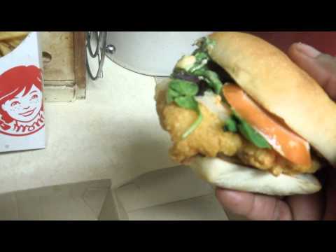 Wendys Tuscan Chicken Sandwhich on Ciabatta Bread & French Fries Review