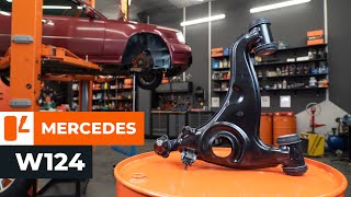 How to change front suspension arm on MERCEDES W124 [TUTORIAL AUTODOC]