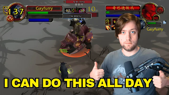 Rank 1 Feral Druid Rolling Every Player on Chinese WoW..