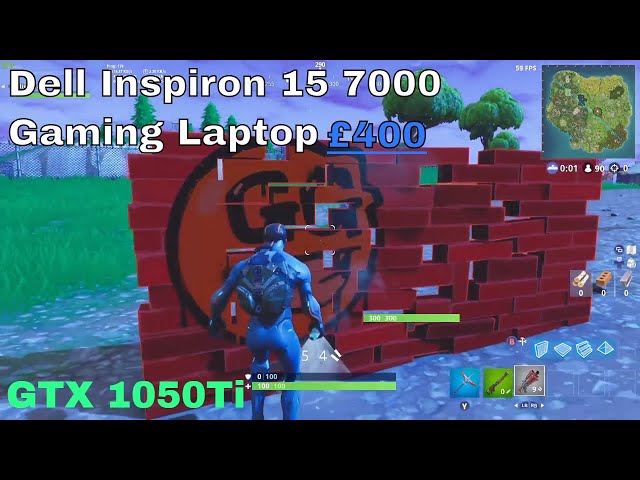 Dell Inspiron 15 7577 - Quick GTX 1050 ti Fortnite Test With FPS