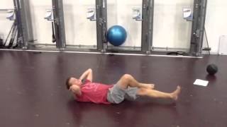 Cross leg reverse crunch