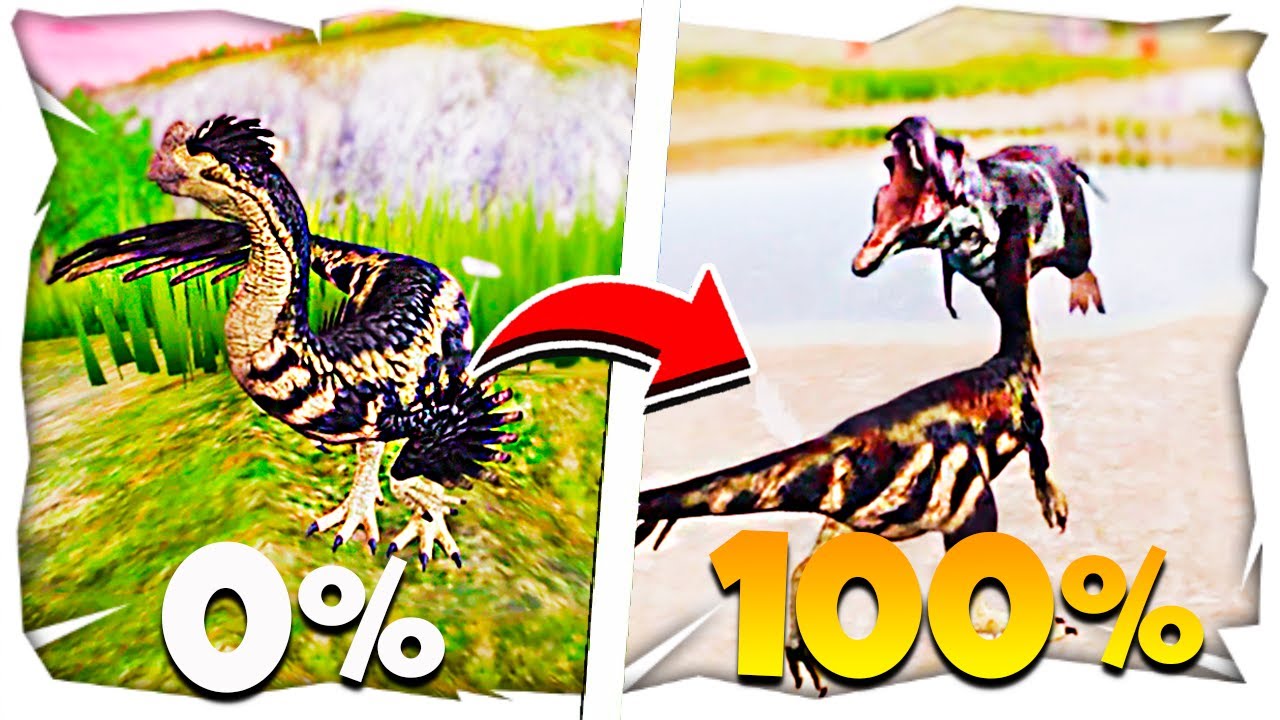 EU SOBREVIVI DO (0 a 100%) COM O GIGANTORAPTOR! Família Gigantoraptor - The Cursed isle
