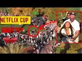 CRAZY GIRL ON THE FIRST TEE at the NETFLIX CUP!??