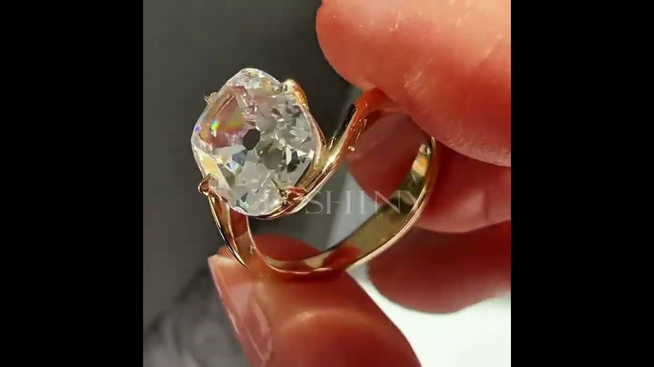 8.0CT OLD MINE CUT BYPASS ENGAGEMENT RING