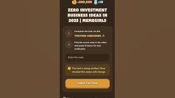 Zero Investment Business Ideas In 2025 | MemeFi Video Code