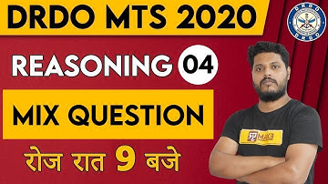 DRDO MTS || Reasoning || By Avdhesh sir || Class 04 ||  Mix Question
