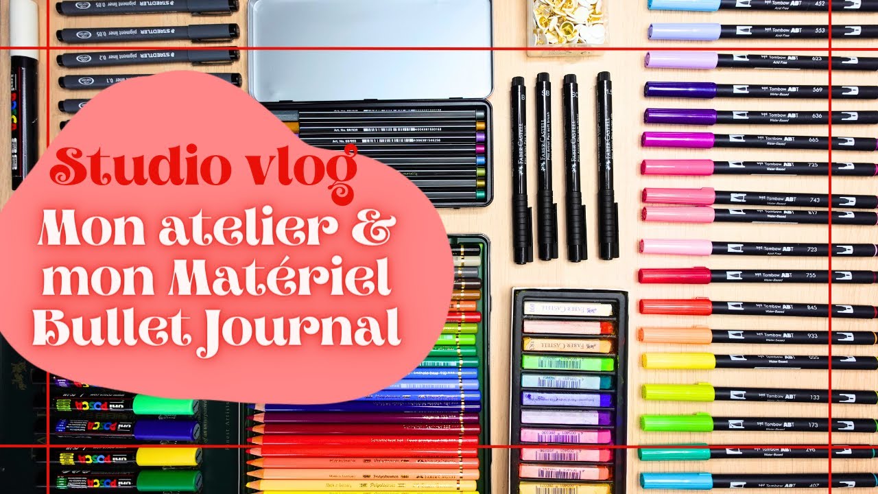 STUDIO VLOG : MON MATERIEL BULLET JOURNAL (et je galère à aménager mon ...