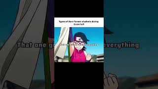 Types of Aura farmer students during exam hall Part:-2 #anime #naruto
