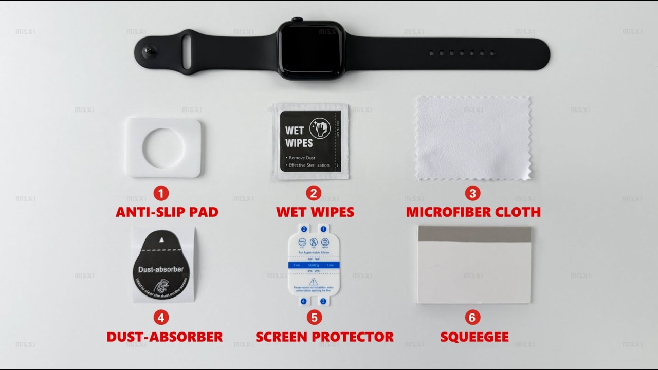 Misxi Soft TPU Screen Protector for Apple Watch Installation Tutorial​