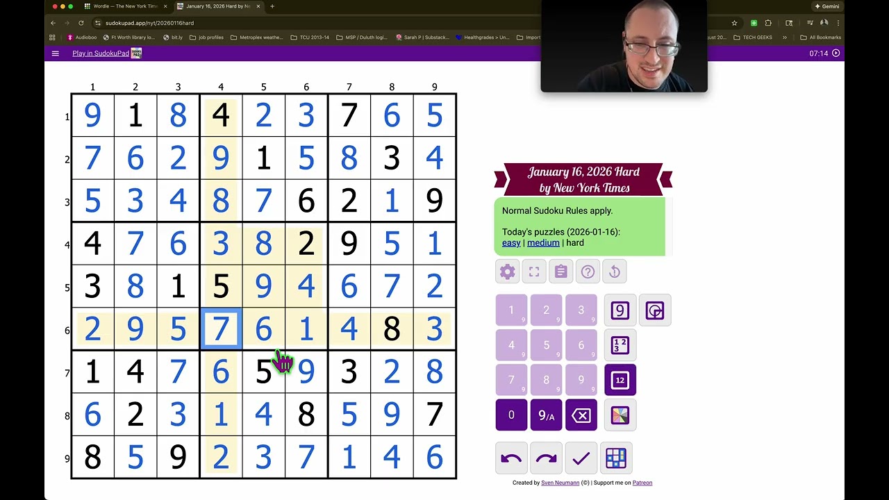 Puzzle Mania 16 Jan 2026: Wordle vs Sudoku vs Crossword