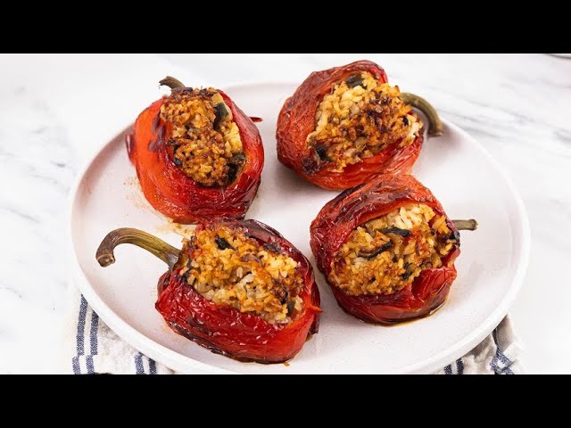 Stuffed Bell Peppers with Rice: a one-dish meal to be eaten both hot and cold!
