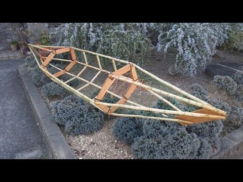 homemade bamboo kayak test2 竹で作ったカヤックのテスト - youtube