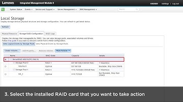 How to import a foreign array configuration into a System X RAID controller within IMM