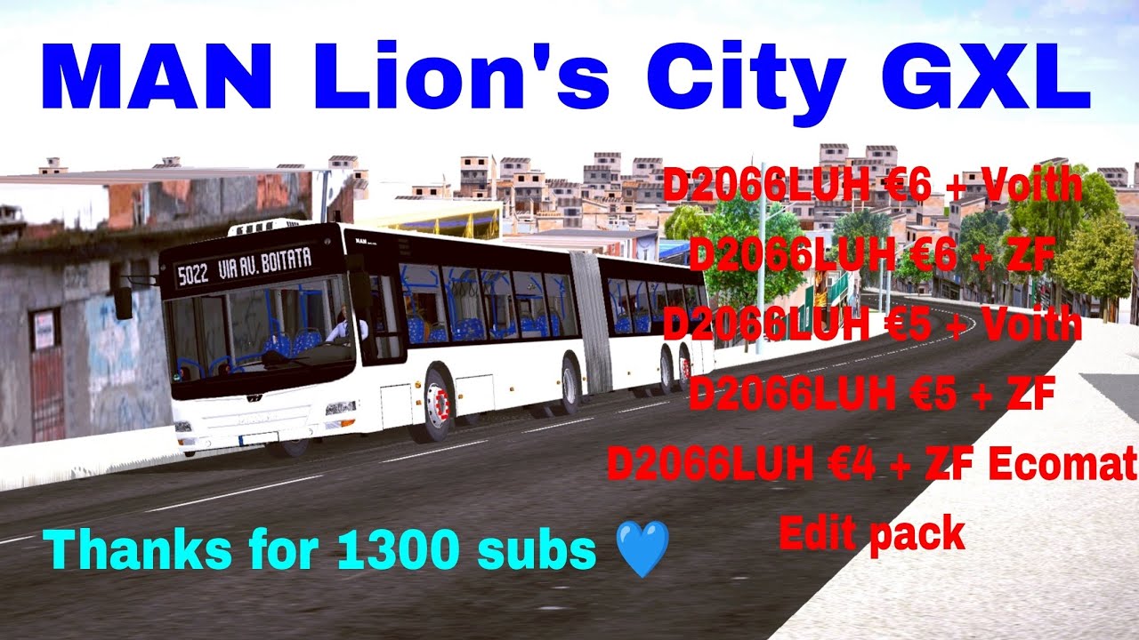 pbsc MAN Lion's City GXL(D2066LUH €6-€5-€4 edit pack) mod | Map:RMSPf