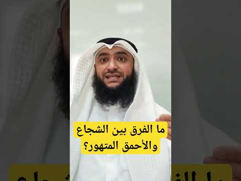 ما الفرق بين الشجاع والأحمق المتهور