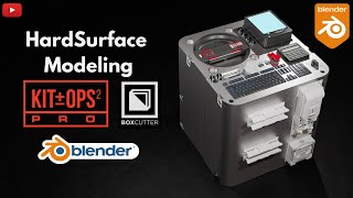 Hardsurface modeling for Blender 2.9 Blender KITsOPS HardSurface Model Futuristic space Capsule