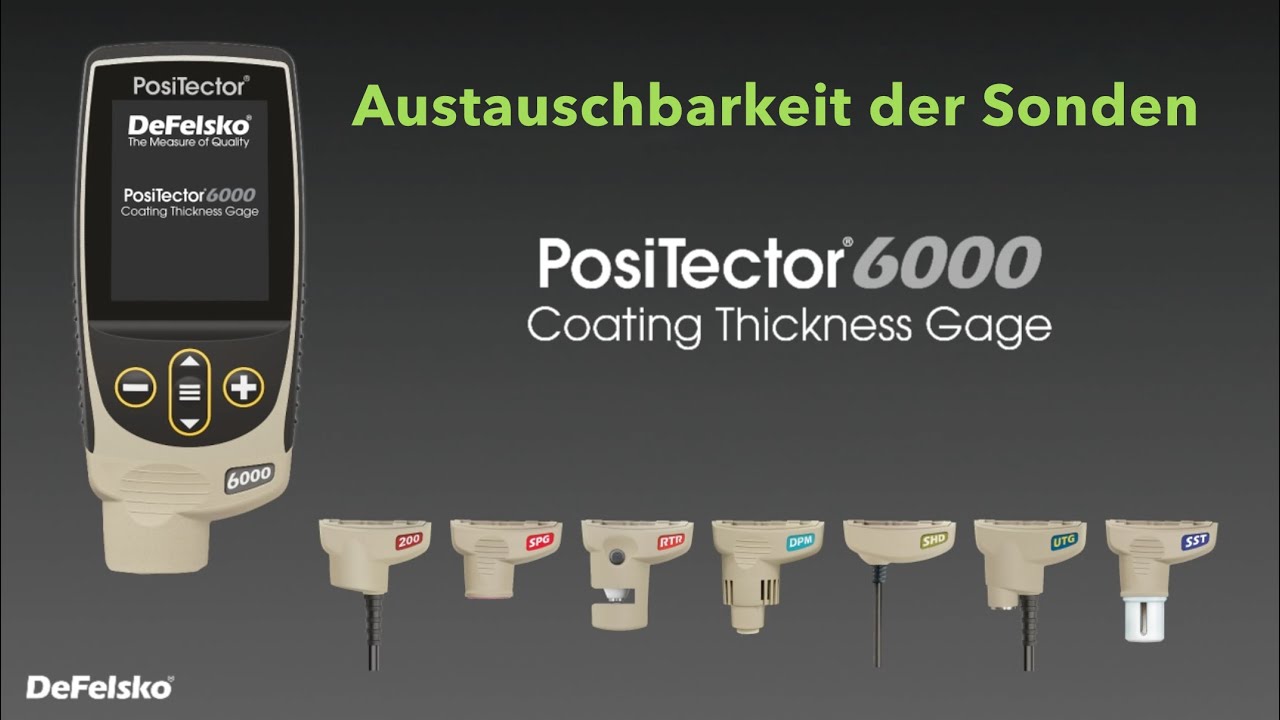 Nur EIN PosiTector Grundgerät für ALLE Sonden! 