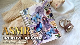 Creative Journal ASMR #144✨ Relaxing Scrapbook Collage & Paper Sounds (No Ads)