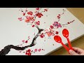 Painting Plum Blossoms with a Spoon / Acrylic Painting