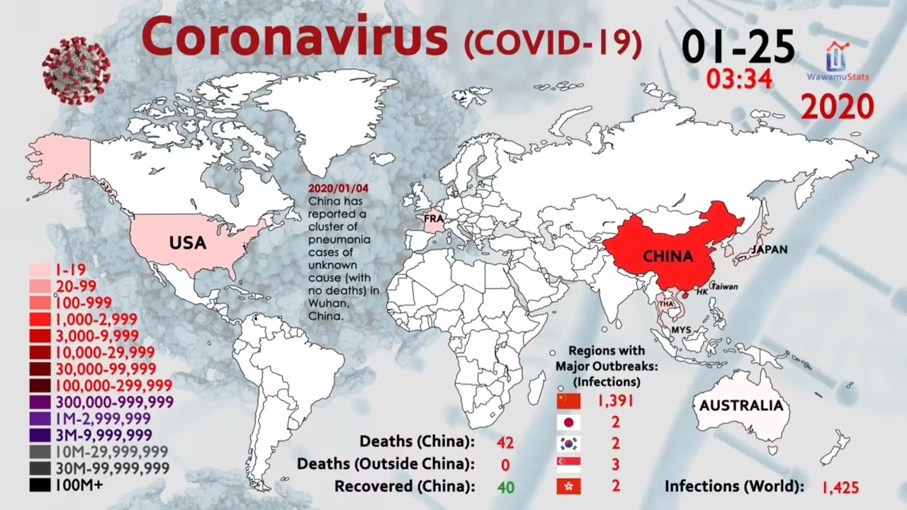 Coronavirus spread world map timeline and vaccine percentage rate world map