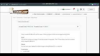 Find The Second Largest Number Practice Question | CodChef | Practice