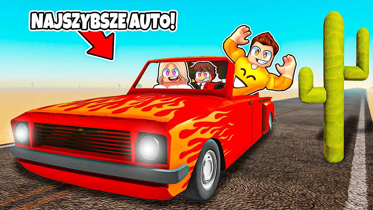 POJECHALIŚMY w PODRÓŻ NAJSZYBSZYM SAMOCHODEM w ROBLOX! (A Dusty Trip)