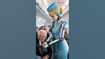 The Humanoid Flight Attendant of the Future ✈🤖 #FutureAiRobots