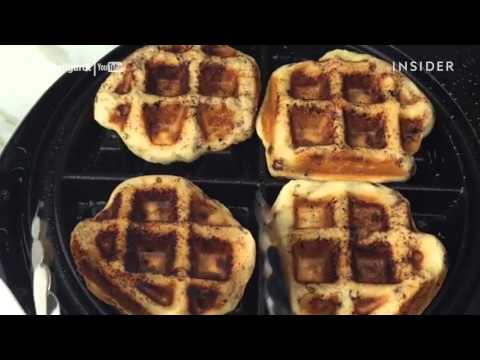 How to make cinnamon roll waffles