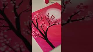 Cherry Blossom Painting | Fevicryl Acrylic Colours | Hobby Ideas