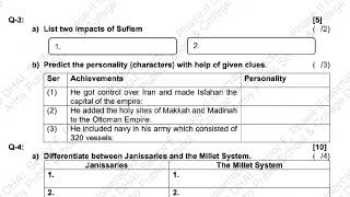 History Guess Paper Class 7 Final Term Exam Aps 2026