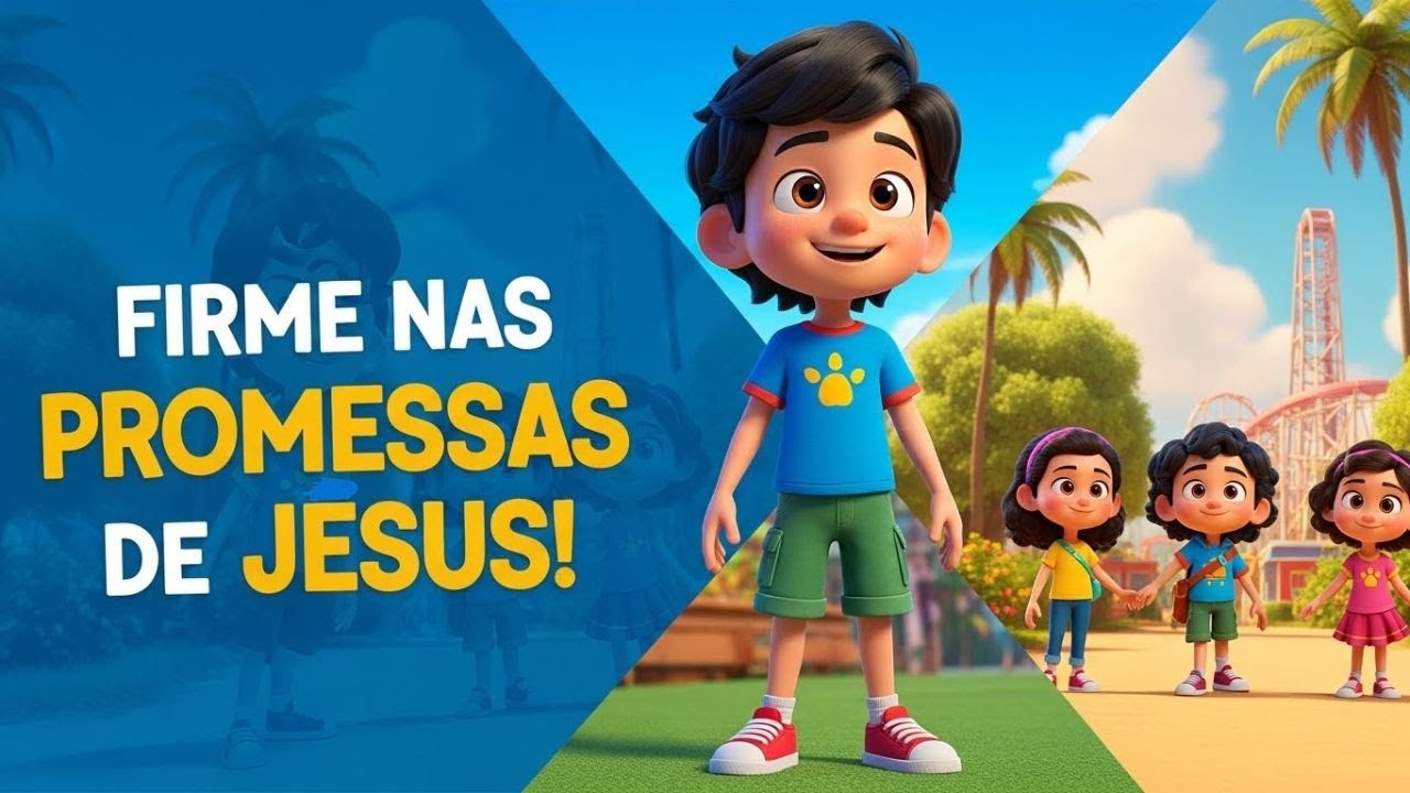Firme nas Promessas de Jesus 🎵 | Música Infantil Cristã Animada (3D Pixar)