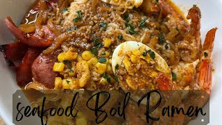 TikTok Viral Seafood Boil Ramen Noodles with Eggs