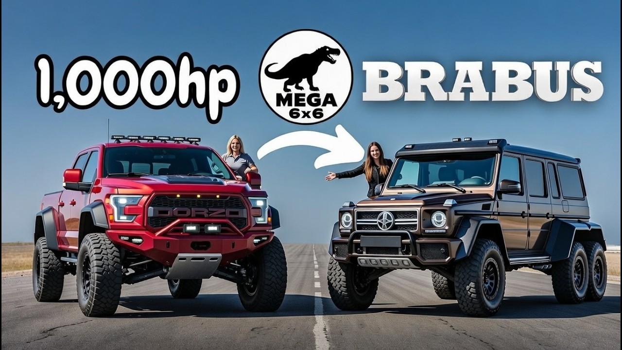 Brabus Raptor 🎬 THE STUPIDITY OLYMPICS — Brabus 6×6 vs. Mega Raptor 6×6 - YouTube