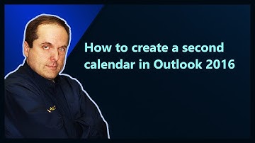 How to create a second calendar in Outlook 2016